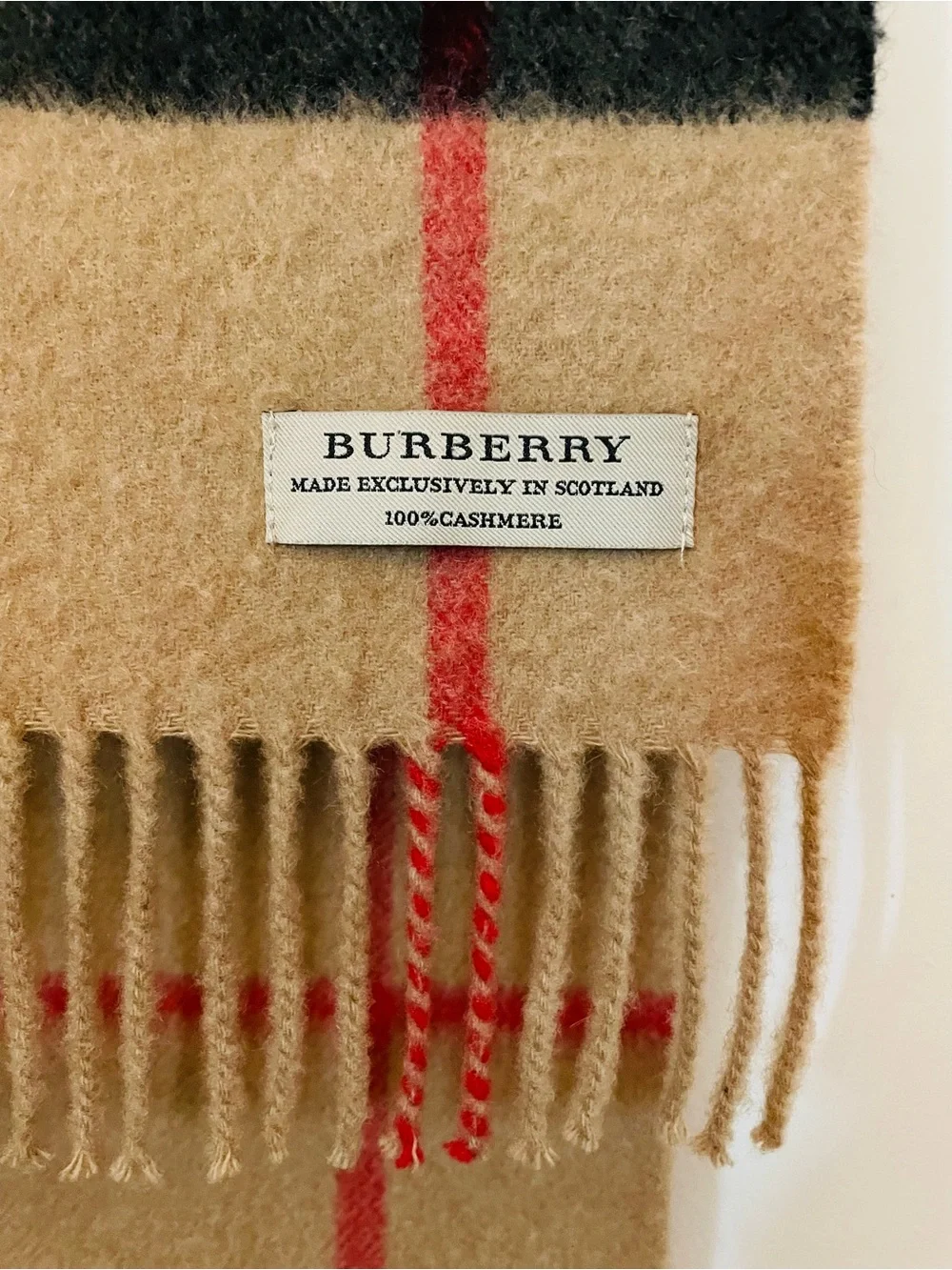 Burberry Cashmere Nova Check Scarf | Made in Scotland | Classic